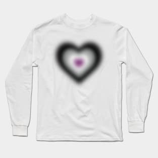 Ace/ASEXUAL BLURRY HEART Long Sleeve T-Shirt